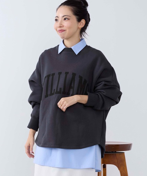 MICA&DEAL（マイカ＆ディール）の「"WILLIAMS"ロゴ裏起毛スウェット（スウェット・レディース・チャコールグレー/ライトグレー/グレイッシュベージュ・FREE）」の19枚目の写真