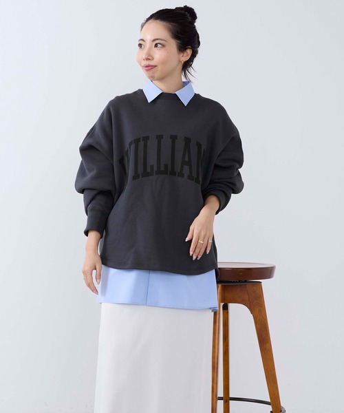 MICA&DEAL（マイカ＆ディール）の「"WILLIAMS"ロゴ裏起毛スウェット（スウェット・レディース・チャコールグレー/ライトグレー/グレイッシュベージュ・FREE）」の18枚目の写真