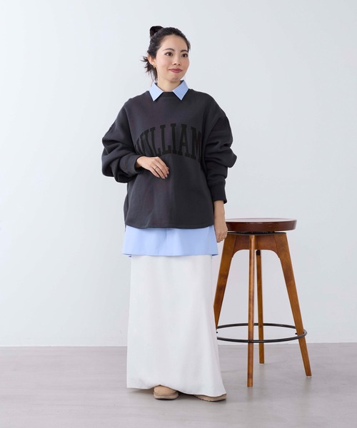 MICA&DEAL（マイカ＆ディール）の「"WILLIAMS"ロゴ裏起毛スウェット（スウェット・レディース・チャコールグレー/ライトグレー/グレイッシュベージュ・FREE）」の17枚目の写真