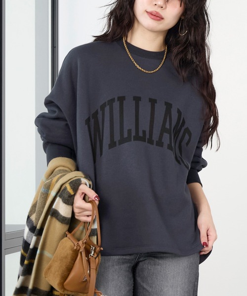 MICA&DEAL（マイカ＆ディール）の「"WILLIAMS"ロゴ裏起毛スウェット（スウェット・レディース・チャコールグレー/ライトグレー/グレイッシュベージュ・FREE）」の12枚目の写真