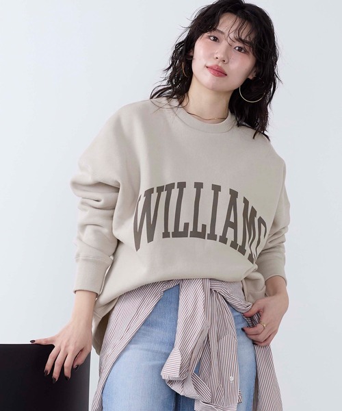 MICA&DEAL（マイカ＆ディール）の「"WILLIAMS"ロゴ裏起毛スウェット（スウェット・レディース・チャコールグレー/ライトグレー/グレイッシュベージュ・FREE）」の9枚目の写真