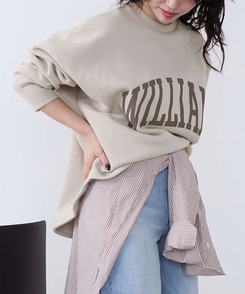 MICA&DEAL（マイカ＆ディール）の「"WILLIAMS"ロゴ裏起毛スウェット（スウェット・レディース・チャコールグレー/ライトグレー/グレイッシュベージュ・FREE）」の8枚目の写真