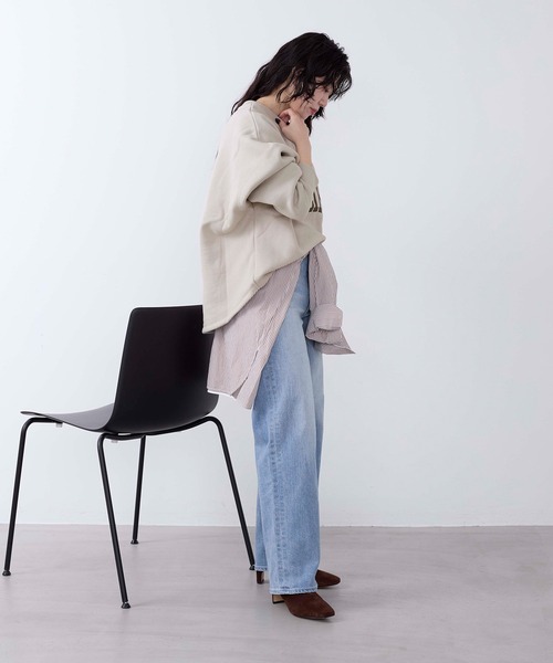 MICA&DEAL（マイカ＆ディール）の「"WILLIAMS"ロゴ裏起毛スウェット（スウェット・レディース・チャコールグレー/ライトグレー/グレイッシュベージュ・FREE）」の5枚目の写真