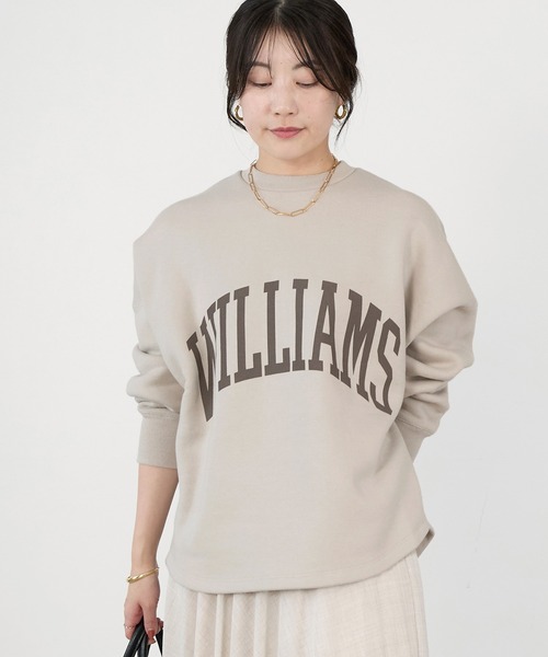 MICA&DEAL（マイカ＆ディール）の「"WILLIAMS"ロゴ裏起毛スウェット（スウェット・レディース・チャコールグレー/ライトグレー/グレイッシュベージュ・FREE）」の4枚目の写真