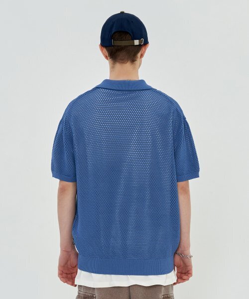 UNALLOYED(アナロイド)の「メッシュピケニット / ブルー(ニット/セーター・メンズ・その他・LARGE/SMALL)」の3枚目の写真