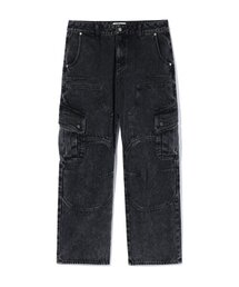 CRITIC（クリティック）の「HALF DOUBLE KNEE POCKET DENIM PANTS BLACK（デニムパンツ）」