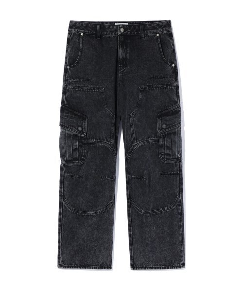 CRITIC(クリティック)の「HALF DOUBLE KNEE POCKET DENIM PANTS BLACK(デニムパンツ・レディース・その他・LARGE/MEDIUM/SMALL/X-LARGE)」の1枚目の写真
