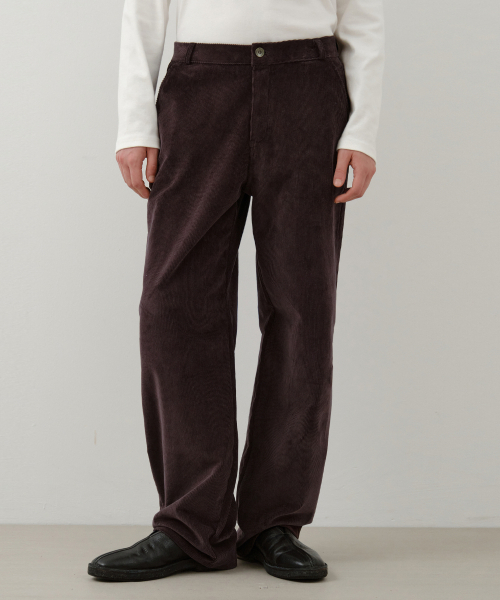WEDNESDAY OASIS(ウェンズデーオアシス)の「プレーンコーデュロイワイドパンツ_BROWN(W25-PT39)(その他パンツ・メンズ・ブラウン・MEDIUM/LARGE)」の1枚目の写真