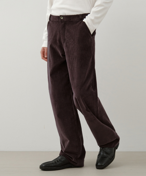 WEDNESDAY OASIS(ウェンズデーオアシス)の「プレーンコーデュロイワイドパンツ_BROWN(W25-PT39)(その他パンツ・メンズ・ブラウン・MEDIUM/LARGE)」の2枚目の写真