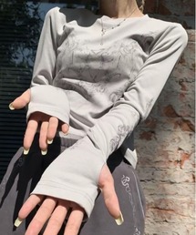 NOVESSEL | 『NOVESSEL/ノベセル』サムホールクロップドロンTEE【Y】【CN】(Tシャツ/カットソー)