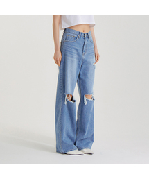 UNKNOWN PLANET（アンノウンプラネット）の「Semi Wide Slit Denim Pants Blue（デニムパンツ）」