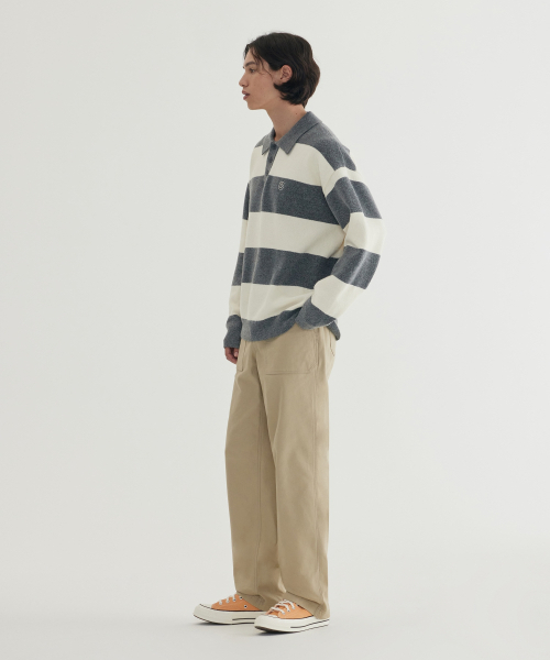COVERNAT(カバーナット)の「ストライプカラー ニット グレー(ポロシャツ・メンズ・その他・X-LARGE/XX-LARGE/X-SMALL/MEDIUM/SMALL/LARGE)」の5枚目の写真