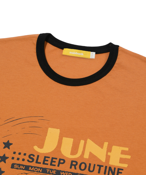 MAINBOOTH(メインブース)の「睡眠ルーティンTシャツ(オレンジ)(Tシャツ/カットソー・レディース・その他・1/2/3)」の3枚目の写真