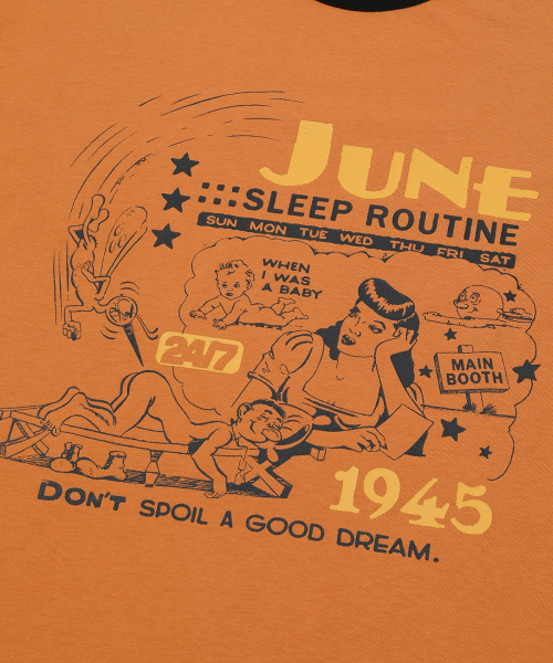 MAINBOOTH(メインブース)の「睡眠ルーティンTシャツ(オレンジ)(Tシャツ/カットソー・レディース・その他・1/2/3)」の4枚目の写真