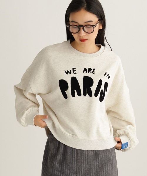 studio CLIP（スタディオクリップ）の「【daily CLIP × holiday】短丈スウェットプルオーバー（スウェット・レディース・グレー/ホワイト・FREE）」の4枚目の写真