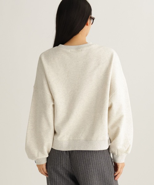 studio CLIP（スタディオクリップ）の「【daily CLIP × holiday】短丈スウェットプルオーバー（スウェット・レディース・グレー/ホワイト・FREE）」の6枚目の写真