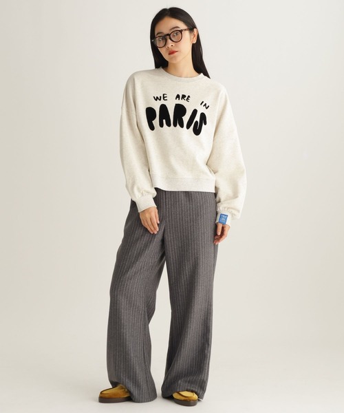 studio CLIP（スタディオクリップ）の「【daily CLIP × holiday】短丈スウェットプルオーバー（スウェット・レディース・グレー/ホワイト・FREE）」の7枚目の写真