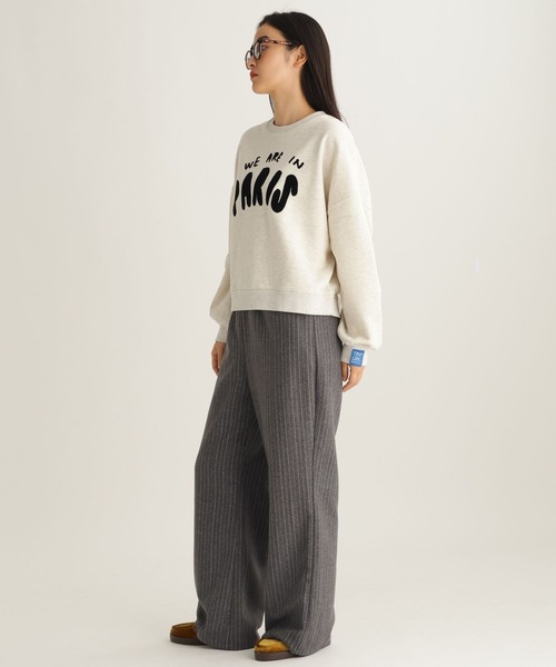 studio CLIP（スタディオクリップ）の「【daily CLIP × holiday】短丈スウェットプルオーバー（スウェット・レディース・グレー/ホワイト・FREE）」の8枚目の写真
