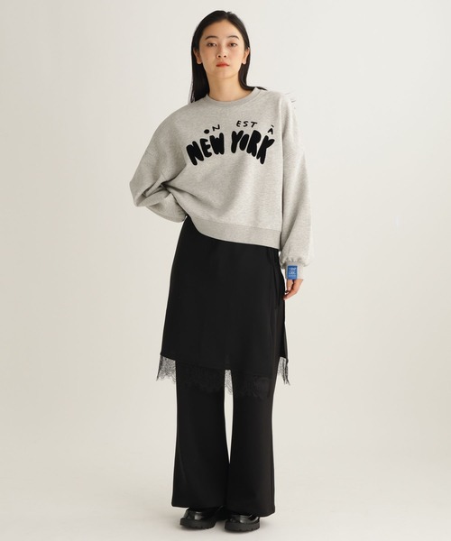 studio CLIP（スタディオクリップ）の「【daily CLIP × holiday】短丈スウェットプルオーバー（スウェット・レディース・グレー/ホワイト・FREE）」の14枚目の写真