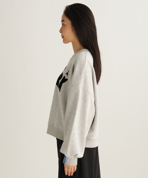 studio CLIP（スタディオクリップ）の「【daily CLIP × holiday】短丈スウェットプルオーバー（スウェット・レディース・グレー/ホワイト・FREE）」の19枚目の写真