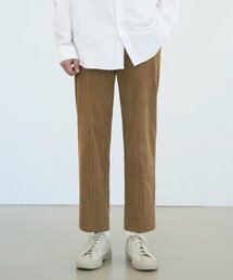 コーデュロイテーパードウェストパンツ[ベージュ]