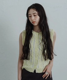 merrylatte | fringe knit vest(ベスト)