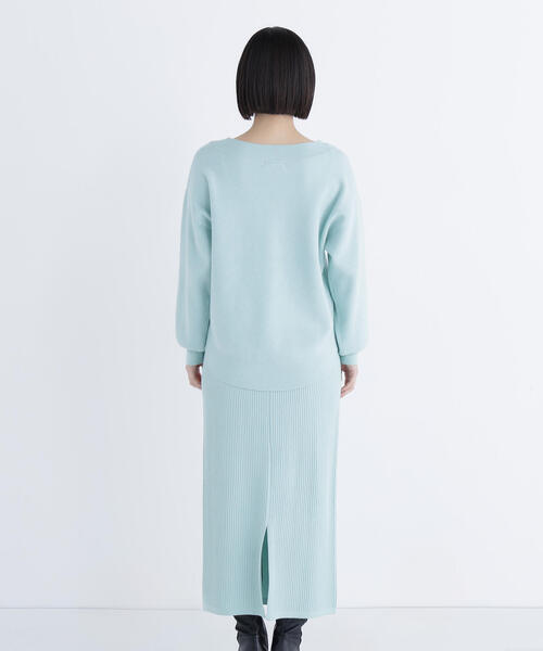 NATURAL BEAUTY BASIC(ナチュラルビューティーベーシック)の「◇Vネックフォルムニットセットアップ(ワンピース・レディース・ブルー/ブラック/グレー・MEDIUM/P/S)」の13枚目の写真