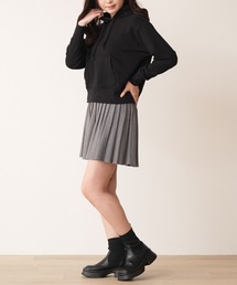 Nohea（ノヘア）の「リブニット　フレアプリーツ　ミニスカート（スカート）」