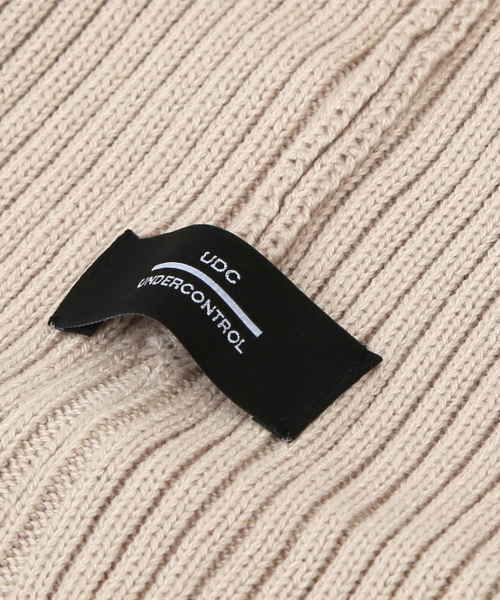 UNDERCONTROL(アンダーコントロール)の「四季用薄手ロングビーニーコットンニット男女共用ロゴビーニーモ帽子 BEANIE / COLLEGE CREW / L オートミール(ニットキャップ/ビーニー・メンズ・その他・FREE)」の7枚目の写真