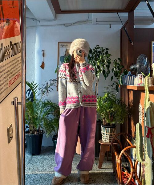 NAKED SURF CLUB(ネイキッドサーフクラブ)の「ノルディックニットカーディガン (グレー)(カーディガン/ボレロ・レディース・ライトグレー・FREE)」の7枚目の写真