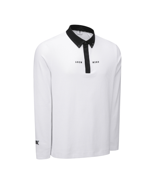 ANEW GOLF（アニューゴルフ）の「M LOGO POINT L/TS_OW（ポロシャツ・メンズ・その他・MEDIUM/LARGE/X-LARGE/XX-LARGE/XXX-LARGE）」の4枚目の写真