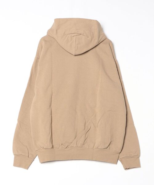 A blends(エイブレンズ)の「A blends 製品染めフロッキープリントスウェットパーカ(パーカー・メンズ・モカ/グリーン・LARGE/MEDIUM/X-LARGE)」の5枚目の写真