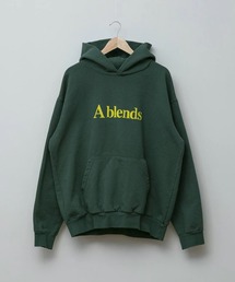 A blends（エイブレンズ）の「A blends 製品染めフロッキープリントスウェットパーカ（パーカー）」