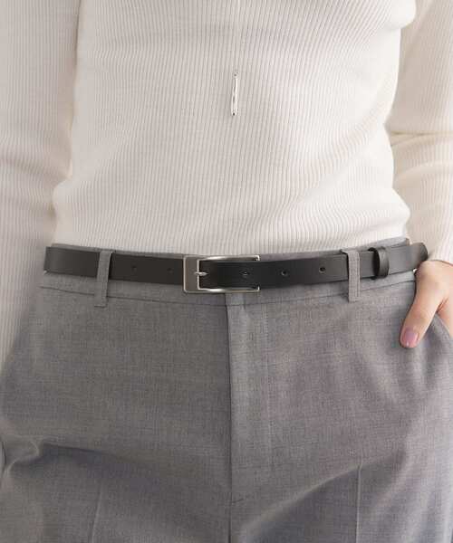 INDIVI（インディヴィ）の「【きれいめ／20mm幅】ベーシックベルト（ベルト・レディース・ブラック・13/05/00）」の2枚目の写真
