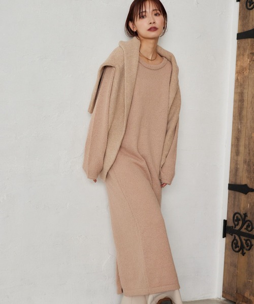 mysty woman(ミスティウーマン)の「【WEB限定】エヴリデイワンピース 636520(ワンピース・レディース・ピンク/ブラウン/ピンクベージュ/ライトブルー/ブラック/チャコールグレー/グレー/イエロー・FREE)」の8枚目の写真