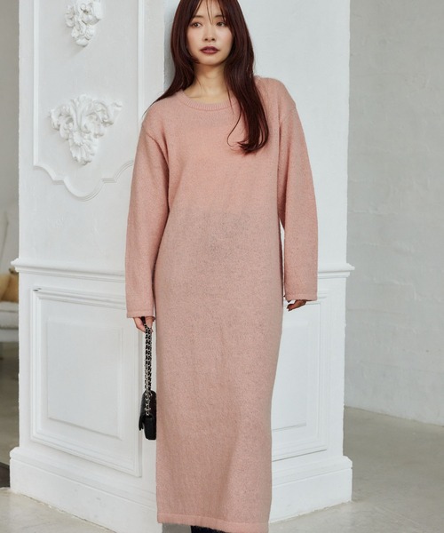 mysty woman(ミスティウーマン)の「【WEB限定】エヴリデイワンピース 636520(ワンピース・レディース・ピンク/ブラウン/ピンクベージュ/ライトブルー/ブラック/チャコールグレー/グレー/イエロー・FREE)」の1枚目の写真