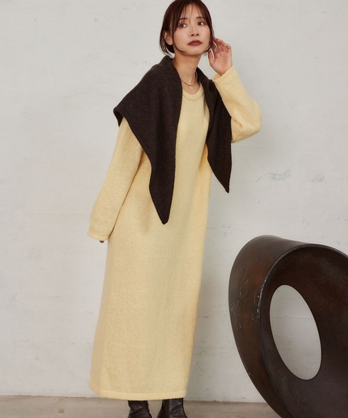 mysty woman(ミスティウーマン)の「【WEB限定】エヴリデイワンピース 636520(ワンピース・レディース・ピンク/ブラウン/ピンクベージュ/ライトブルー/ブラック/チャコールグレー/グレー/イエロー・FREE)」の7枚目の写真