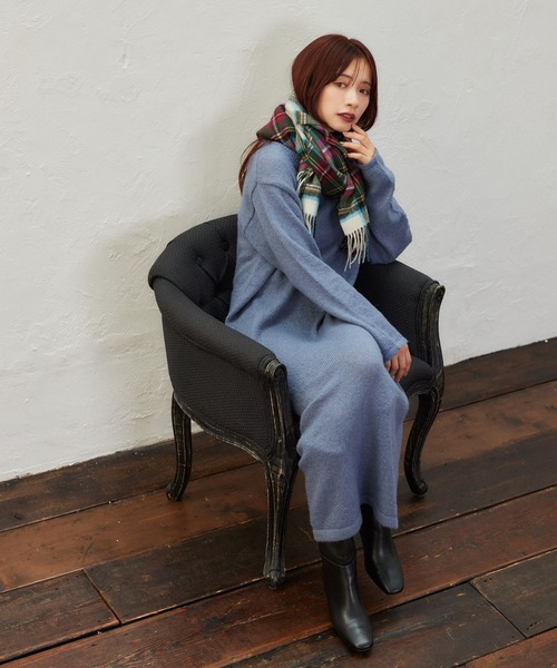 mysty woman(ミスティウーマン)の「【WEB限定】エヴリデイワンピース 636520(ワンピース・レディース・ピンク/ブラウン/ピンクベージュ/ライトブルー/ブラック/チャコールグレー/グレー/イエロー・FREE)」の16枚目の写真