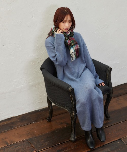 mysty woman(ミスティウーマン)の「【WEB限定】エヴリデイワンピース 636520(ワンピース・レディース・ピンク/ブラウン/ピンクベージュ/ライトブルー/ブラック/チャコールグレー/グレー/イエロー・FREE)」の17枚目の写真