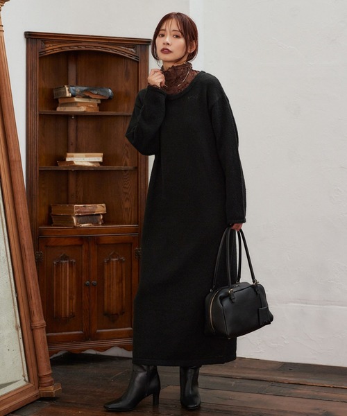 mysty woman(ミスティウーマン)の「【WEB限定】エヴリデイワンピース 636520(ワンピース・レディース・ピンク/ブラウン/ピンクベージュ/ライトブルー/ブラック/チャコールグレー/グレー/イエロー・FREE)」の22枚目の写真