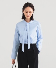 Demi-Luxe BEAMS | 【セレモニー・フォーマル】コットン リボンタイ シャツ(シャツ/ブラウス)