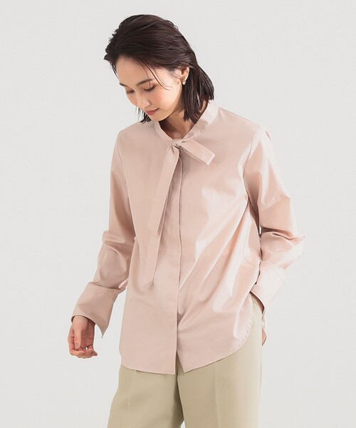 Demi-Luxe BEAMS（デミルクス ビームス）の「【セレモニー・フォーマル】コットン リボンタイ シャツ（シャツ/ブラウス・レディース・その他7/ブラウン系その他/ホワイト・36/38）」の13枚目の写真