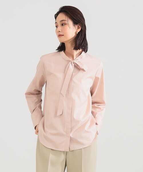 Demi-Luxe BEAMS（デミルクス ビームス）の「【セレモニー・フォーマル】コットン リボンタイ シャツ（シャツ/ブラウス・レディース・その他7/ブラウン系その他/ホワイト・36/38）」の14枚目の写真