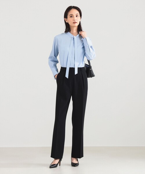 Demi-Luxe BEAMS（デミルクス ビームス）の「【セレモニー・フォーマル】コットン リボンタイ シャツ（シャツ/ブラウス・レディース・その他7/ブラウン系その他/ホワイト・36/38）」の15枚目の写真