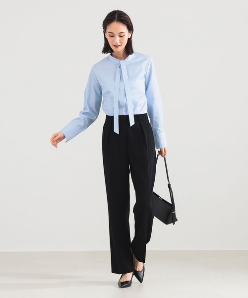 Demi-Luxe BEAMS（デミルクス ビームス）の「【セレモニー・フォーマル】コットン リボンタイ シャツ（シャツ/ブラウス・レディース・その他7/ブラウン系その他/ホワイト・36/38）」の17枚目の写真