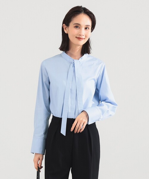 Demi-Luxe BEAMS（デミルクス ビームス）の「【セレモニー・フォーマル】コットン リボンタイ シャツ（シャツ/ブラウス・レディース・その他7/ブラウン系その他/ホワイト・36/38）」の19枚目の写真