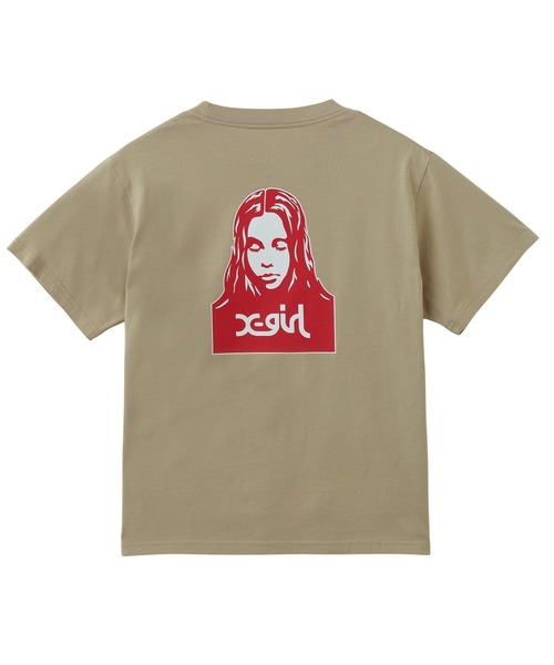 X-girl(エックスガール)の「FACE S/S TEE(Tシャツ/カットソー・レディース・ホワイト/ベージュ/ブラック・S/M/L)」の8枚目の写真