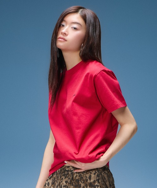 X-girl(エックスガール)の「FACE S/S TEE(Tシャツ/カットソー・レディース・ホワイト/ベージュ/ブラック・S/M/L)」の17枚目の写真