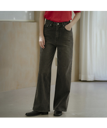 Heritage washing loose-fit denim pants [KNFW04PT01]_Black