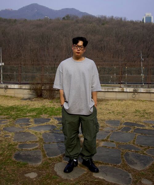 PACIENCIA（パシエンシア）の「無地ビッグサイズボックスフィット半袖（Tシャツ/カットソー・メンズ・ホワイト/ブラック/グレー/チャコール・MEDIUM/LARGE/X-LARGE/XX-LARGE）」の11枚目の写真